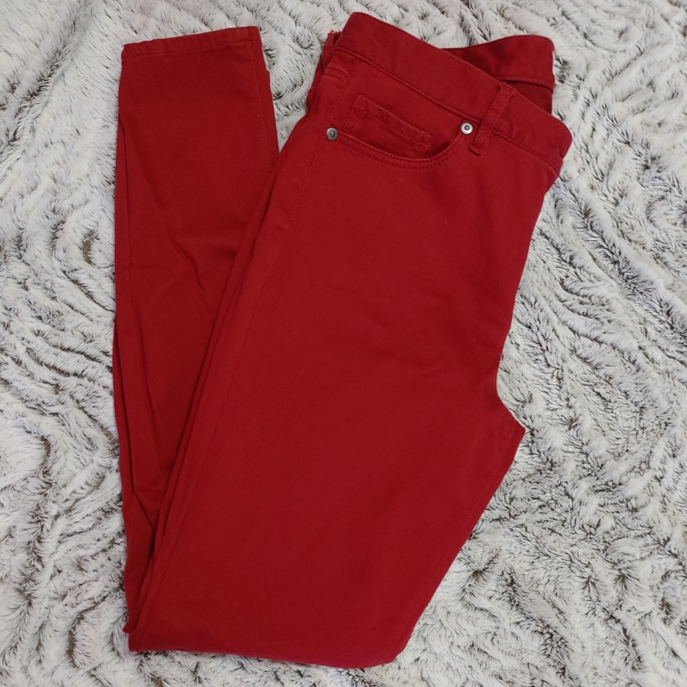 Loft Soft Burnt Orange Denim size 30/10